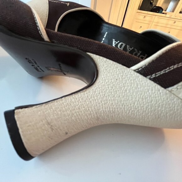 PRADA D'Orsay Peeptoe Heels Size 38 - Picture 9 of 10